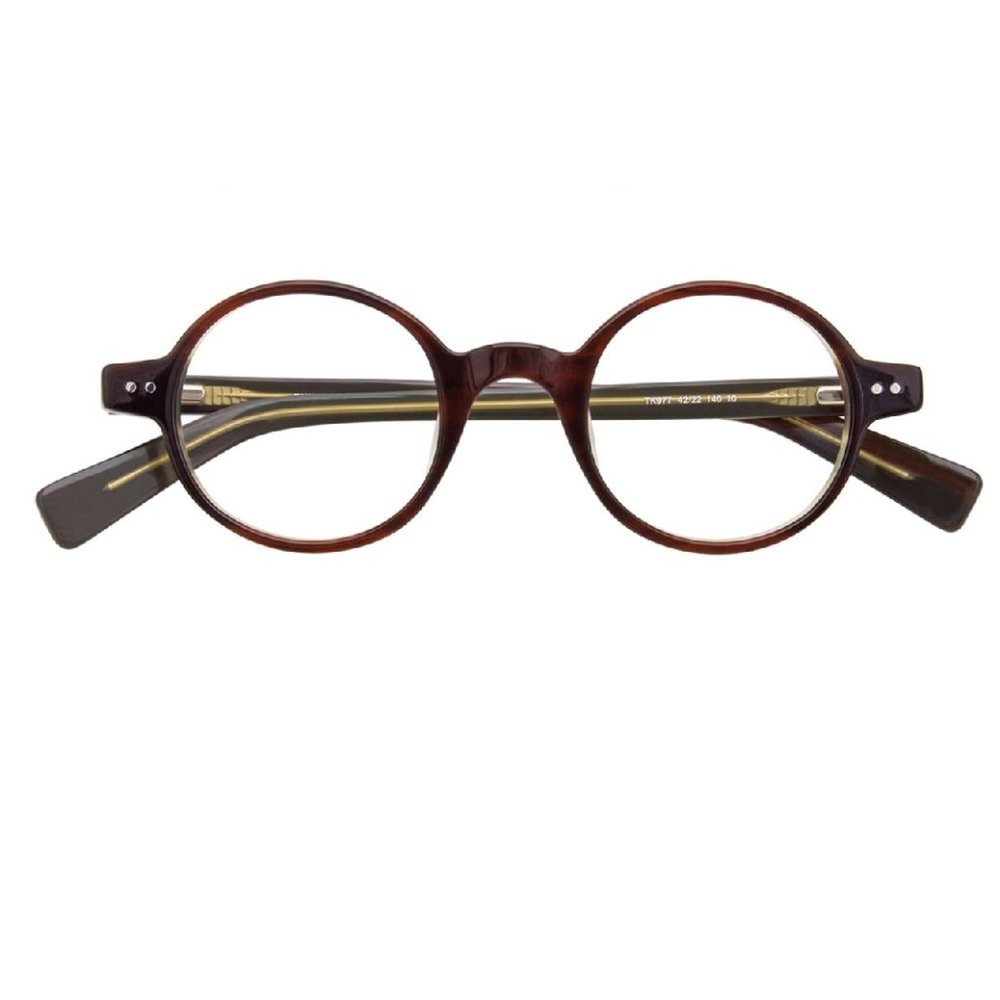 Takumi TK977 010 Dark Brown and Light Olive Eyeglasses 42 - 22 - 140